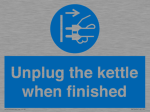 Unplug the kettle when finished